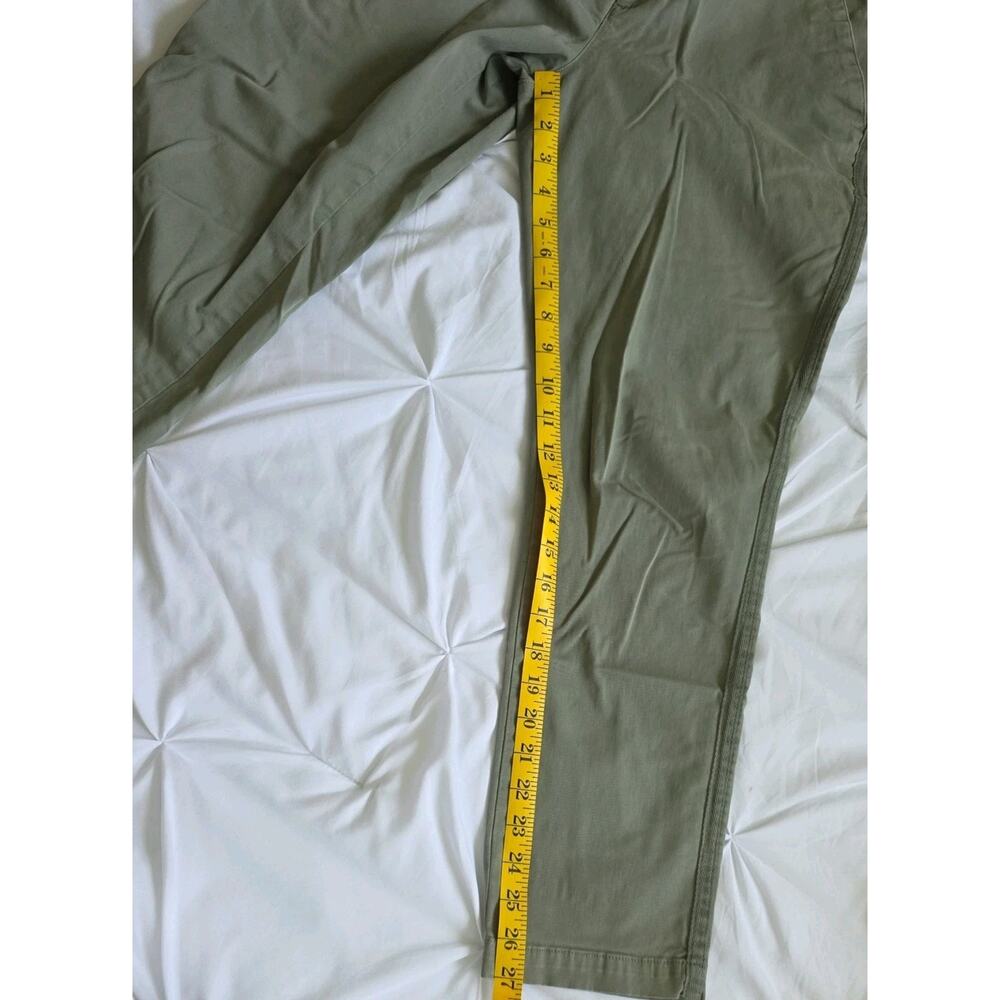 Stretch Cotton Twill Girlfriend Chino Pants - Olive - Picture 6 of 12